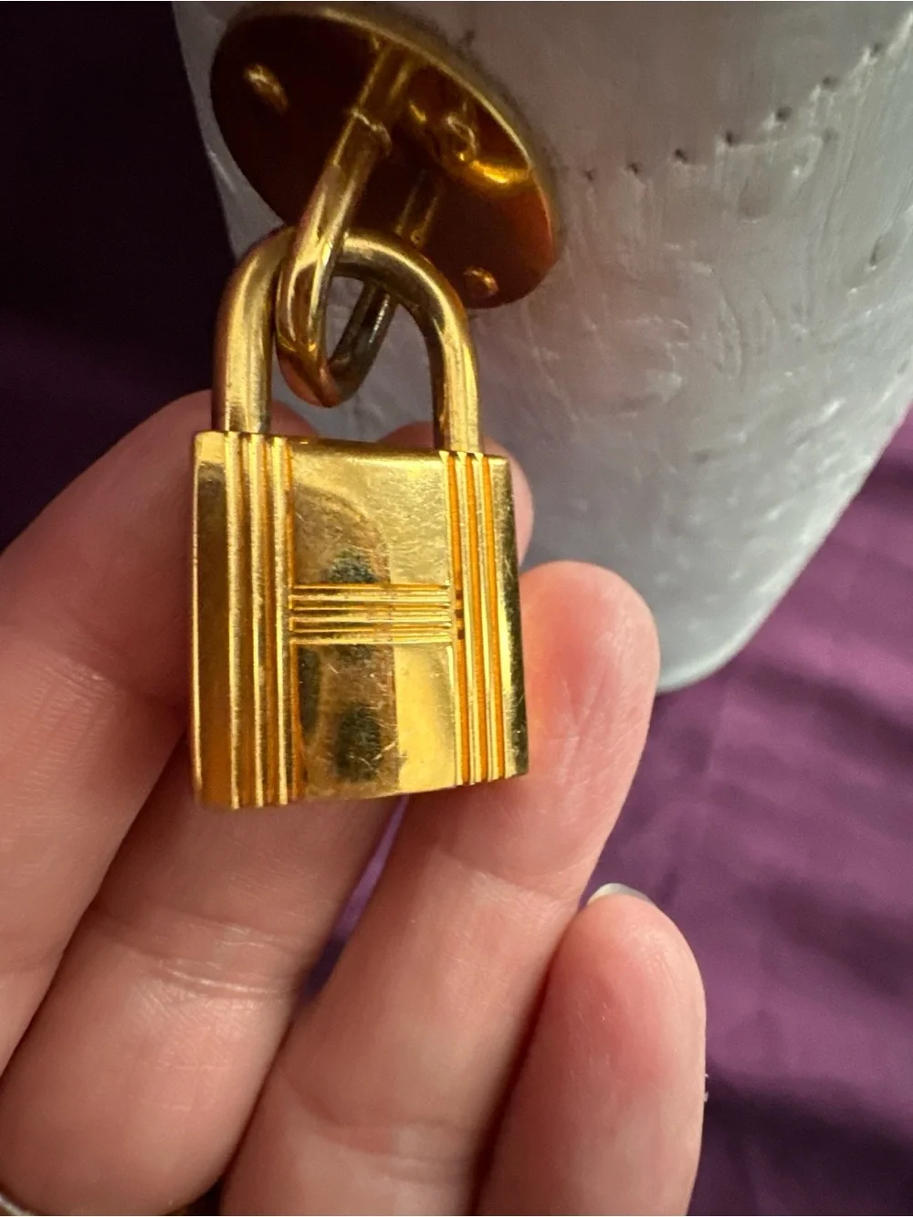 Hermes White Ostrich Bolide Bag